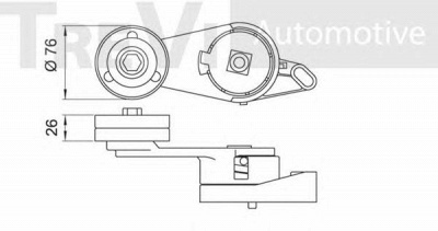TREVI AUTOMOTIVE ta1689 -  Натяжная планка, поликлиновой ремень